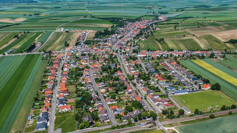 Luftaufnahme Jedenspeigen, © Marktgemeinde Jedenspeigen