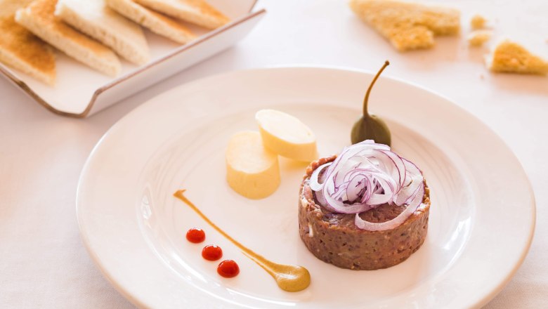 Restaurant am Sachsengang - Beef Tartare, © Hotel Am Sachsengang